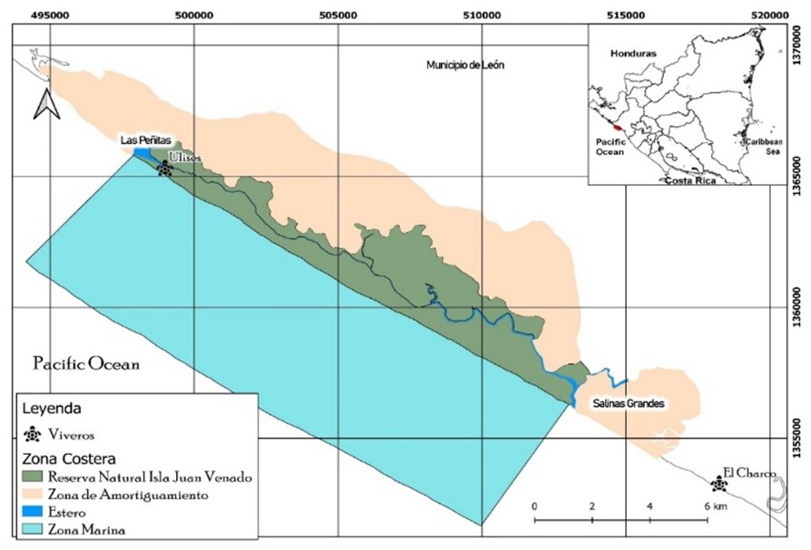 Zonas
costeras de Las Peñitas y Salinas Grandes.